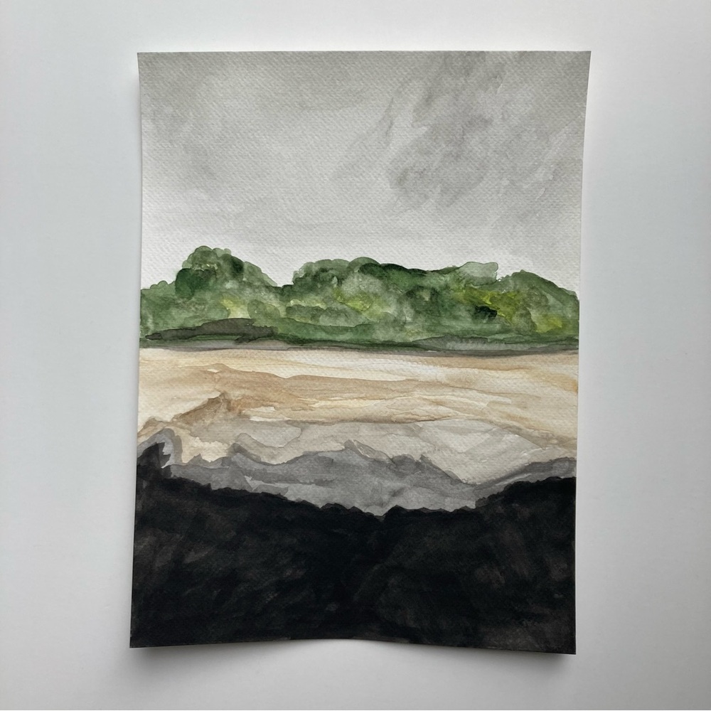 Dark Moody Landscape Painting